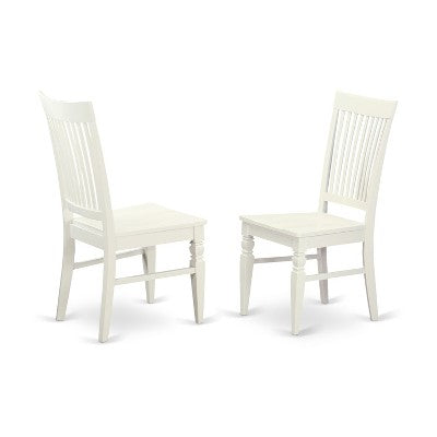 HomeStock 5-Piece Round Linen White Finish Solid Wood Top Dining table with 4 Chairs