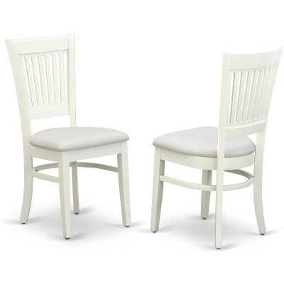 HomeStock Anva5 Round Dining Set Modern Linen White