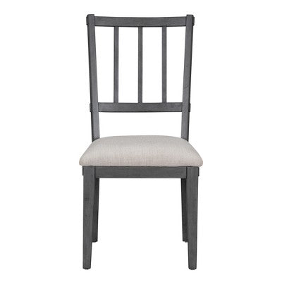 5-piece Rustic Charm Round Dining Set with 3 Upholstered Chairs and Curved Bench for Dining Room, Kitchen and Living room-ModernLuxe