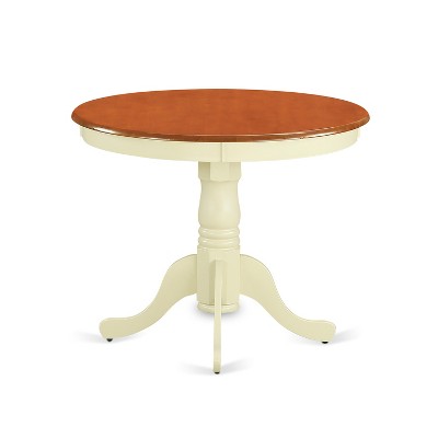 Kitchen Table Set 3 Piece - Dining Table with 2 Chairs - Buttermilk & Cherry Finish - Eclectic Design