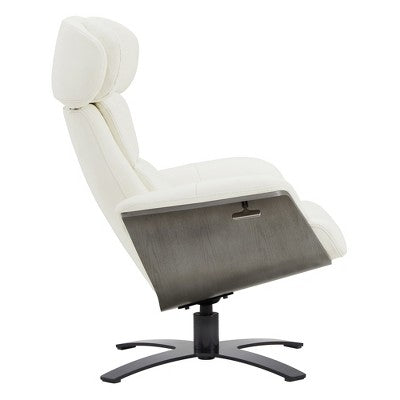 Spruce&Spring Swivel Recliner Chair Set Accent Chair with Ottoman and Adjustable Headrest