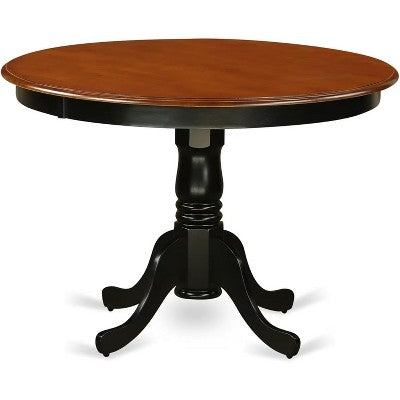 Hartland Round Dining Set Contemporary Black And Cherry