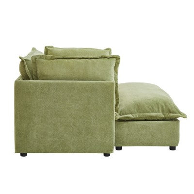 GDFStudio Becky Modern 47 Armchair Sofa with Movable Ottoman