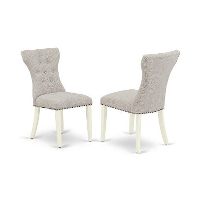 HomeStock Oval Table Linen Fabric Chairs Dinette Set