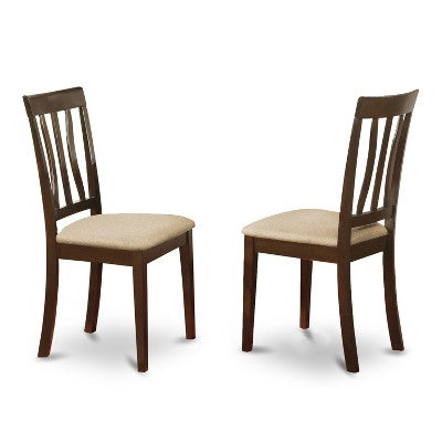 HomeStock 3-Pc Cappuccino Solid Wood Top - Dining Room Set - Seats 4