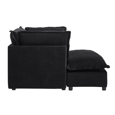 GDFStudio Becky Modern 47 Armchair Sofa with Movable Ottoman