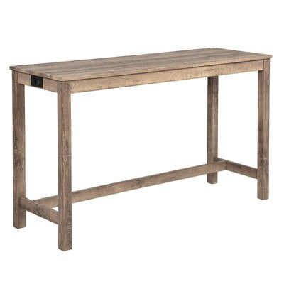 sumyeg 4 Piece Bar Table Set with Power Outlet and 3 Padded Stools for Dining or Living Room