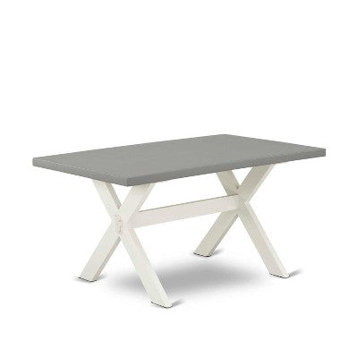 HomeStock 5-Pc Natural Oak Finish Solid Wood Top Dining table with 4 Chairs