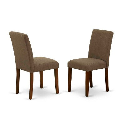 HomeStock 5-Pc Mahogany Finish Solid Wood Top-Rectangular Dining Room Set with Butterfly Leaf-Seats 4