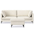 WyndenHall Lana 90 Mid Century Sofa with Ottoman Set