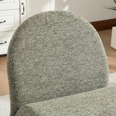 GDFStudio Amelia Modern Chenille Upholstered Armless Chair with Storage Ottoman