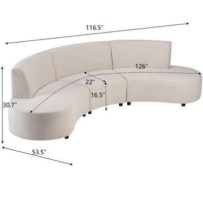 Christopher Knight Home Luno 5 Piece Modern Cloud Upholsted Chenille Sectional Sofas Set
