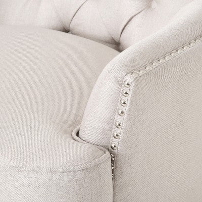GDFStudio Jaxen Contemporary Fabric Tufted Club Chair and Ottoman Set