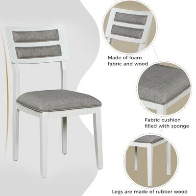 GDFStudio Monica 6 Piece Dining Set with Table and Upholstered Chairs