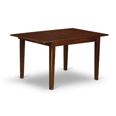 5-Piece Mahogany Finish Solid Wood Top Rectangular Dining Room Set (Seats-4)