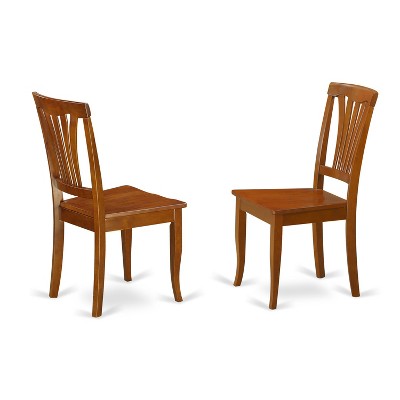 Dining Table Set with 2 Chairs, Round Dropleaf Kitchen Table, Solid Rubberwood, Saddle Brown Finish, 42x42 Inch