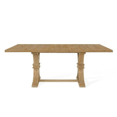 Christopher Knight Home Hudson 7 Pieces Upholstered Wood Extended Dining Set with Pedestal Base
