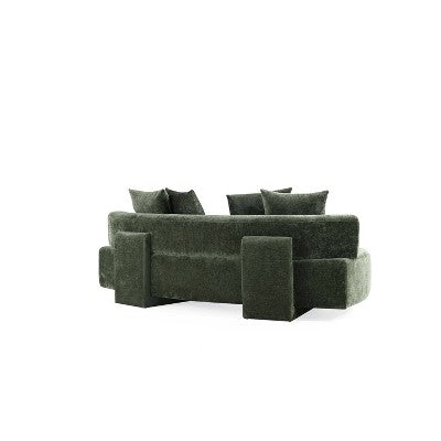Manhattan Comfort 3pc Verandah Chenille Upholstered Sofa and Accent Chair Set