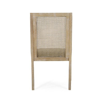 Christopher Knight Home Mason 7 Pieces Cane Rattan and Rubberwood Dining Set