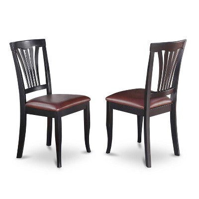HomeStock 3-Piece Black and Cherry Finish Solid Wood Top - Dining Room Set - Seats-4