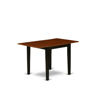 HomeStock Belmont 3Pc Kitchen Table Set , Small Kitchen Table , 2 Wooden Dining Chairs , Solid Wood Seat , Slat back, Black , Cherry Finish
