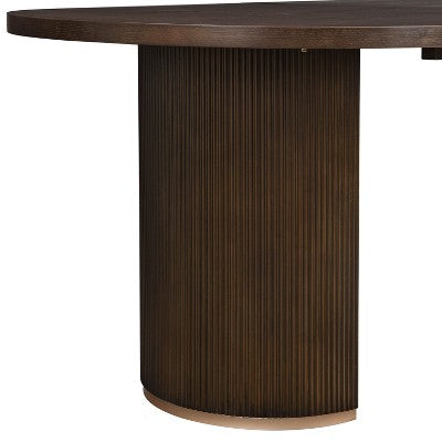 Christopher Knight Home Ilumia Rustic 7 Piece Rattan Rubberwood Upholstered Dining Chairs with Double Pedestal Oval Table