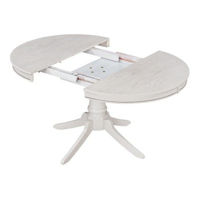 5-Piece Vintage Wood Extendable Dining Table Sets with 4 Upholstered Dining Chairs - ModernLuxe