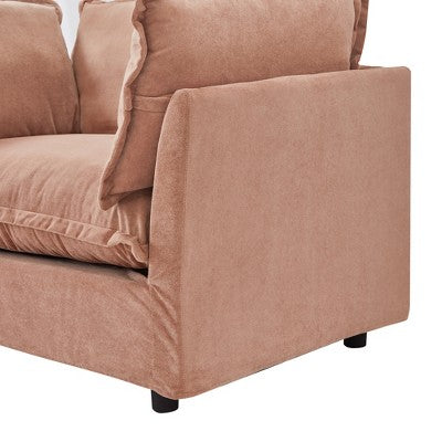 GDFStudio Becky Modern 47 Armchair Sofa with Movable Ottoman