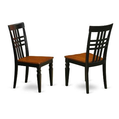 5-Piece Black and Cherry Finish Solid Wood Top - Dining Room Set - Seats 4