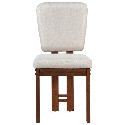 ModernLuxe 6 Piece Extendable Dining Table Set for 6, Traditional Dining Set Kitchen Table Set with 4 Upholstered Dining Chair & Bench, Espresso+Beige