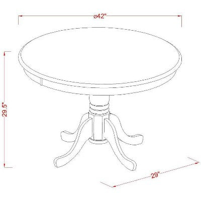 Hartland Round Dining Set Contemporary Black And Cherry
