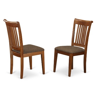 HomeStock Belmont 5-Piece Dining Table Set, Saddle Brown