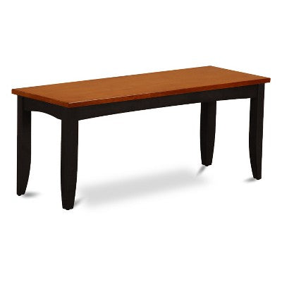 HomeStock 6-Piece Square Black & Cherry Finish Solid Wood Top dining Table with 1-Bench and 4-Chairs