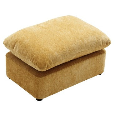 GDFStudio Sidney Modern 46 Chenille Upholstered Swivel Accent Chair with Ottoman and 3 Drawers