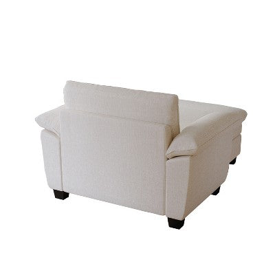 GDFStudio Kennan Modern 51 Chenille Upholstered Oversize Chair and Storage Ottoman Set