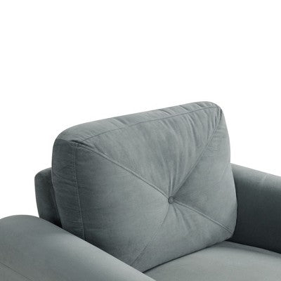 GDFStudio Klee Modern 6-Seater Velvet Upholstered Seating Set with Thick Cushions
