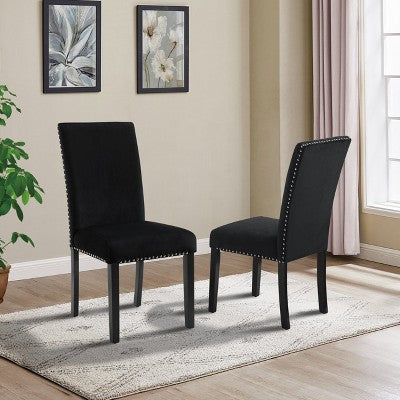 Roundhill Furniture Ashzo Dining Set, Hairpin Dining Table with 6 Chairs, 7-Piece