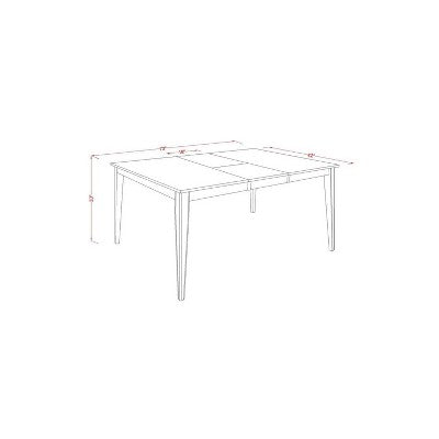 Modern Dining Set - Table with Leaf & 6 Chairs - Kitchen Dining Room Furniture