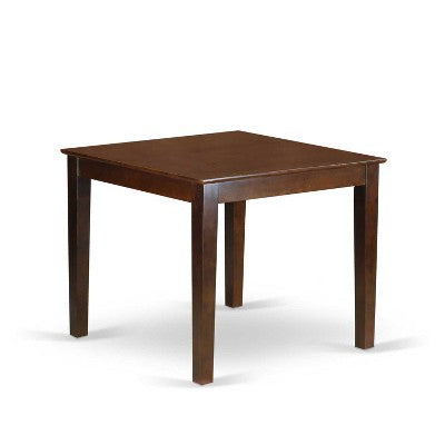 HomeStock 3-Pc Mahogany Finish Square Solid Wood Top Dining Table Set