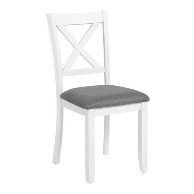 GDFStudio Loren Modern 7-Piece Solid Wood Upholstered Dining Table and Chairs Set
