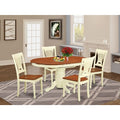 HomeStock Belmont 5-Piece Dining Table Set, White