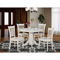 HomeStock Belmont 5-Piece Kitchen Table Set, White