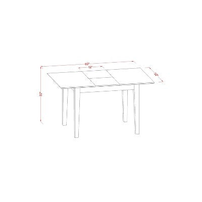 Kitchen Dining Table Set with Chairs, Small Rectangular Table & Upholstered Dining Chairs for Home