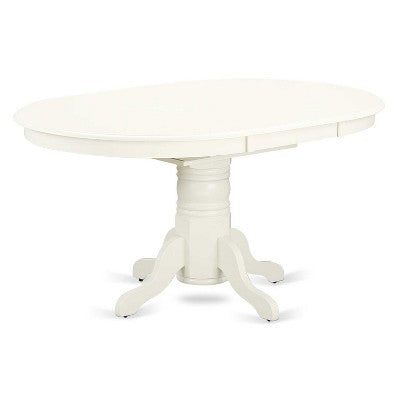 Oval Dining Set 7Pc - 42/60 Inch Table w/ Leaf & 6 Chairs - Modern Farmhouse Style