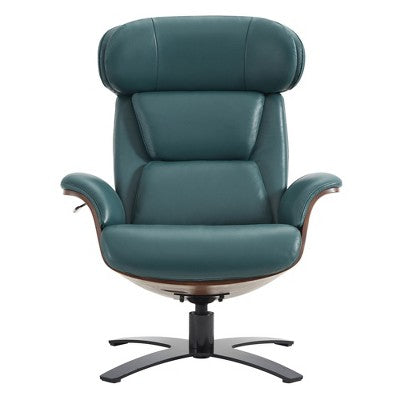 Spruce&Spring Swivel Recliner Chair Set Accent Chair with Ottoman and Adjustable Headrest