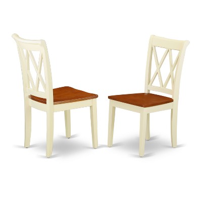 HomeStock Dinette Set for 4 Buttermilk Cherry Finish Rectangle Table & Chairs