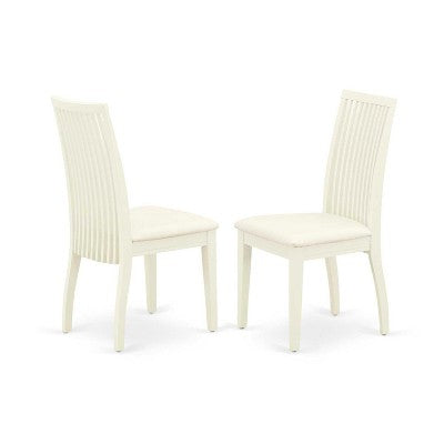 HomeStock 5-Piece Rectangle Buttermilk & Cherry Finish Solid Wood Top Dining table with 4 Chairs with Butterfly Leaf