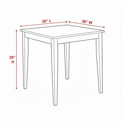 Kings Brand Furniture 3-Piece Solid Wood Dining Set Cappuccino