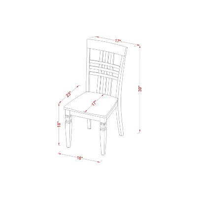 HomeStock 5-Piece Rectangle Black and Cherry Finish Solid Wood Top Dining table with 4 Chairs