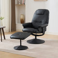 GDFStudio Hegseth Faux Leather Upholstered Massage Recliner Chair with Ottoman
